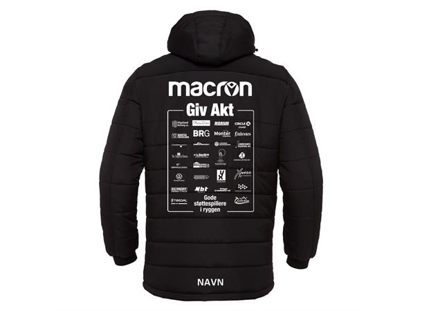 Giv Akt Narvik BLK Lang varm jakke 